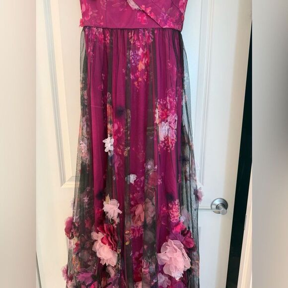 Dress the Population Aurea Floral Print Off the Shoulder Gown | retail $748 - Picture 7 of 16